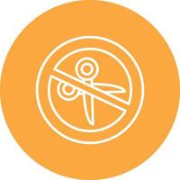 No Scissors Line Multi Circle Icon vector