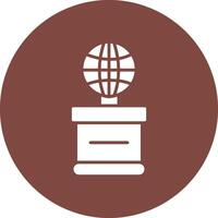 World Glyph Multi Circle Icon vector