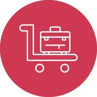 Trolley Line Multi Circle Icon vector