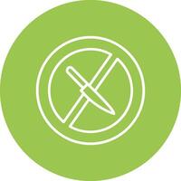 No Knife Line Multi Circle Icon vector