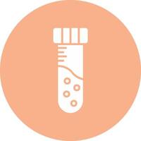 Test Tube Glyph Multi Circle Icon vector