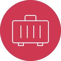 Suitcase Line Multi Circle Icon vector