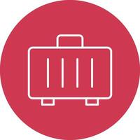 Suitcase Line Multi Circle Icon vector