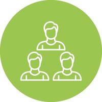 Team Line Multi Circle Icon vector
