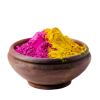 Colourful holi Powder Pots Celebrating Tradition with Unity and Joy png