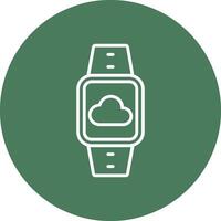 Cloud Connection Line Multi Circle Icon vector