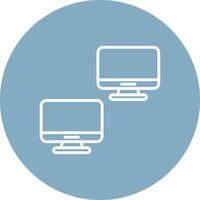 Computers Line Multi Circle Icon vector