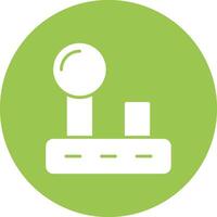 Joystick Glyph Multi Circle Icon vector