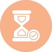 Hourglass Glyph Multi Circle Icon vector