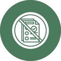 Prohibited Sign Glyph Multi Circle Icon vector