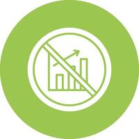 Prohibited Sign Glyph Multi Circle Icon vector