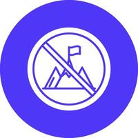 Prohibited Sign Glyph Multi Circle Icon vector