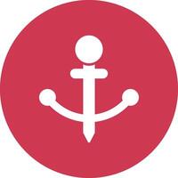 Anchor Glyph Multi Circle Icon vector