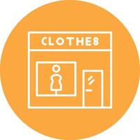 Fashion store Line Multi Circle Icon vector