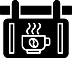 Cafe Signage Glyph Icon vector