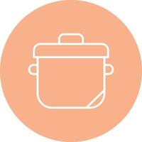 Pot Line Multi Circle Icon vector