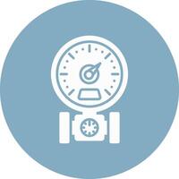 Pressure Gauge Glyph Multi Circle Icon vector