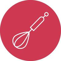 Whisk Line Multi Circle Icon vector
