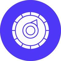 Gauge Glyph Multi Circle Icon vector