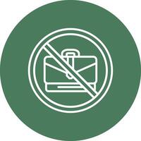 Prohibited Sign Line Multi Circle Icon vector