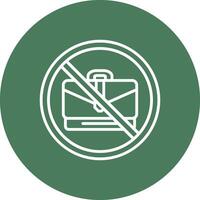 prohibido firmar línea multi circulo icono vector