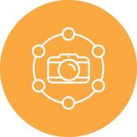 Camera Line Multi Circle Icon vector