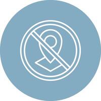Prohibited Sign Line Multi Circle Icon vector