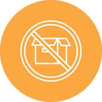 Prohibited Sign Line Multi Circle Icon vector