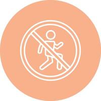 Prohibited Sign Line Multi Circle Icon vector