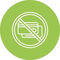 Prohibited Sign Line Multi Circle Icon vector