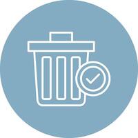 Trash Line Multi Circle Icon vector