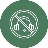 Prohibited Sign Line Multi Circle Icon vector