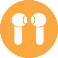 Earbuds Glyph Multi Circle Icon vector