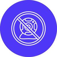 Prohibited Sign Line Multi Circle Icon vector