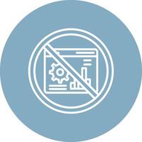 Prohibited Sign Line Multi Circle Icon vector