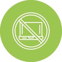 Prohibited Sign Line Multi Circle Icon vector