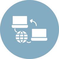 Network Glyph Multi Circle Icon vector