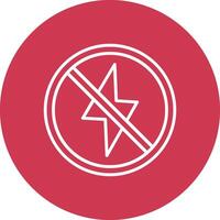 Prohibited Sign Line Multi Circle Icon vector