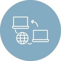 Network Line Multi Circle Icon vector
