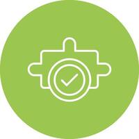 Jigsaw Line Multi Circle Icon vector