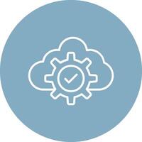 Cloud Line Multi Circle Icon vector