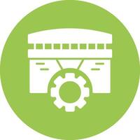 Bridge Glyph Multi Circle Icon vector