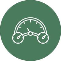 Gauge Line Multi Circle Icon vector