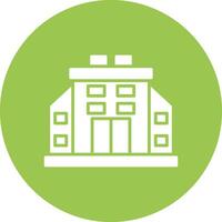 Building Glyph Multi Circle Icon vector