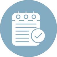 Checklist Glyph Multi Circle Icon vector