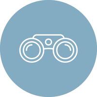 Binoculars Line Multi Circle Icon vector