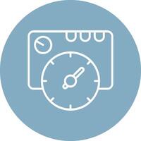 Thermostat Line Multi Circle Icon vector