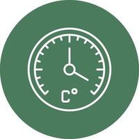 Thermometer Line Multi Circle Icon vector