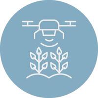 Agricultural Drones Line Multi Circle Icon vector