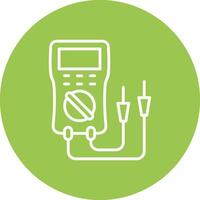 Multimeter Line Multi Circle Icon vector